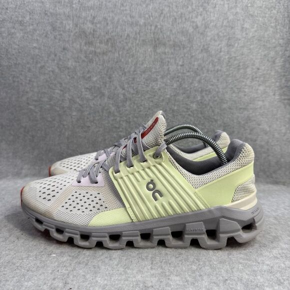 On Running Shoes - On Running Shoes Womens Size 8 Cloudswift Grey Lime Athletic Running Sneakers